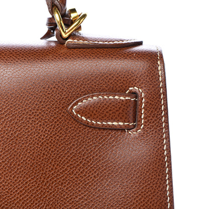 Hermes Veau Grain Lisse Kelly Sellier 28 Noisette 27 of 40