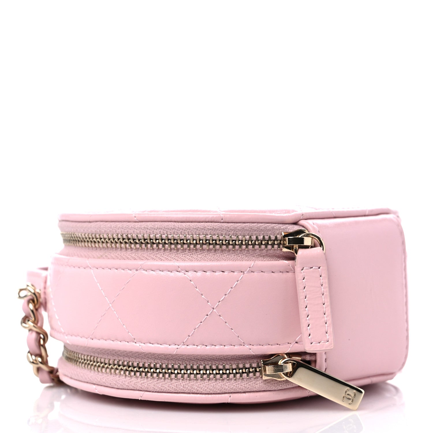 Chanel Lambskin Quilted Round Handle With Care Vanity With Chain Pink 4 of 10