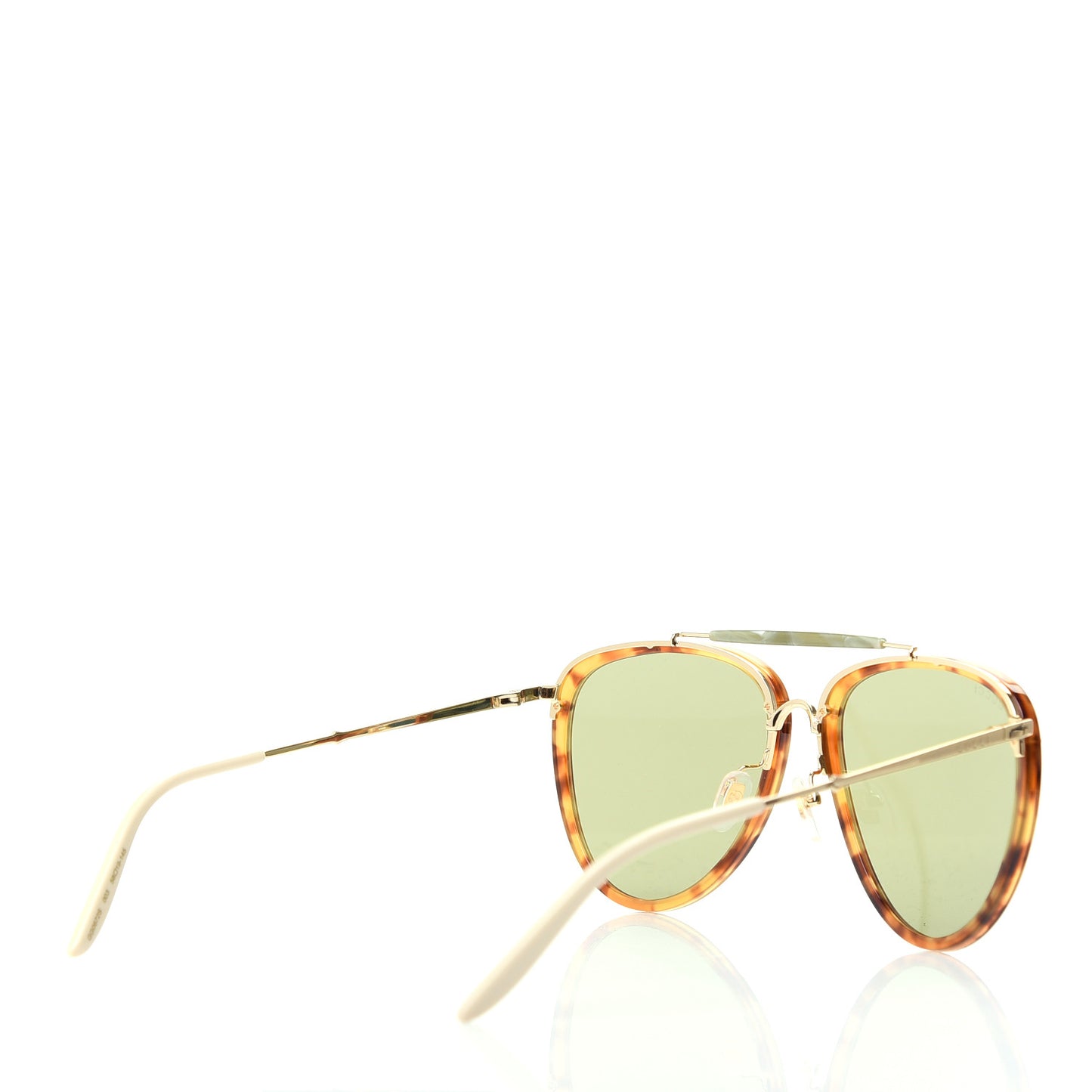 Aviator Sunglasses GG0672S Havana Gold Green