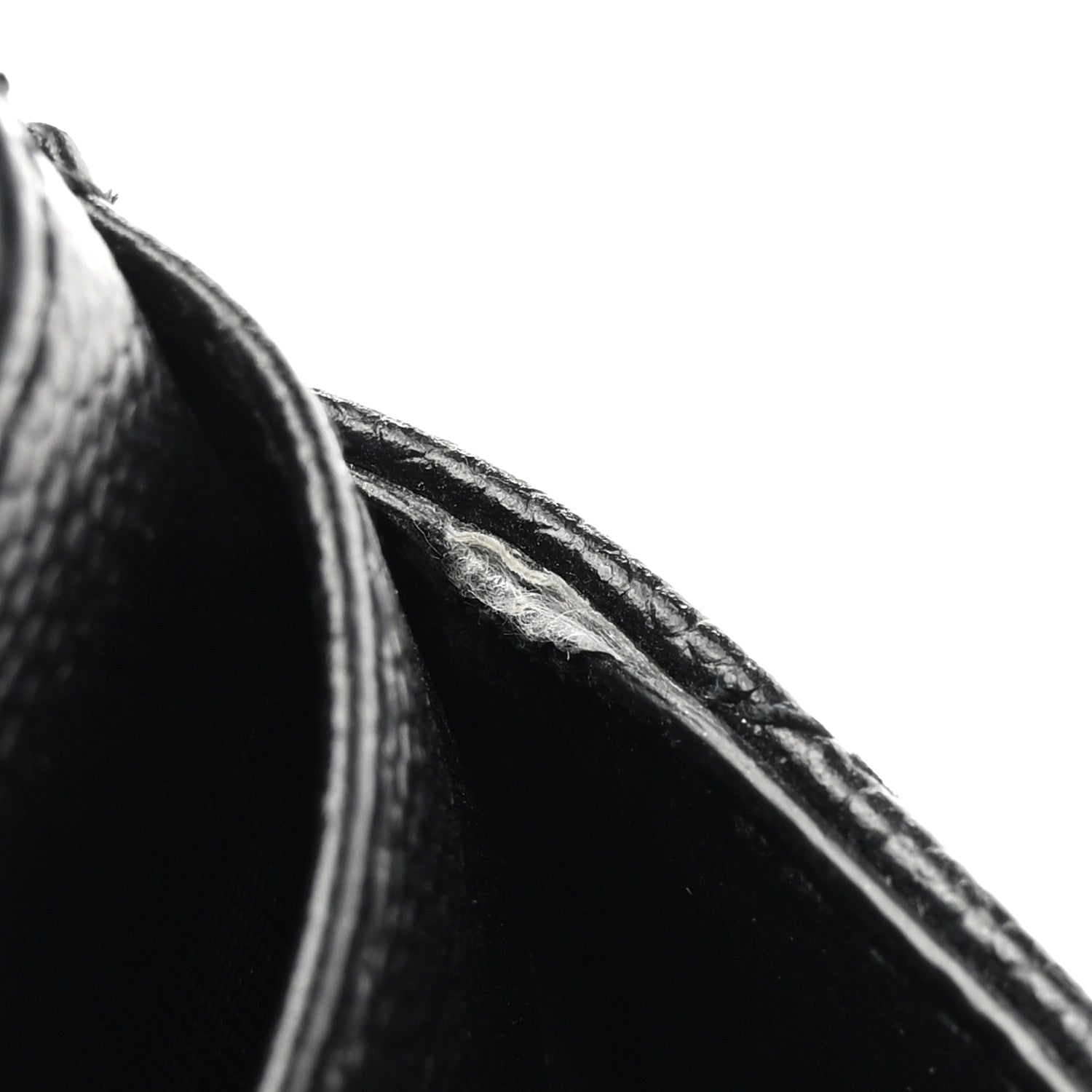 Saint Laurent Grain De Poudre Matelasse Chevron Monochrome Monogram Credit Card Case Black 9 of 12
