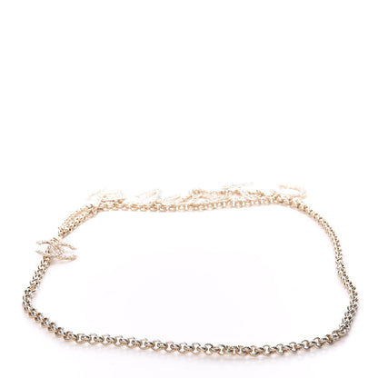 Chanel Metal Crystal 90's Icon Logo Chain Belt Gold 3 of 6