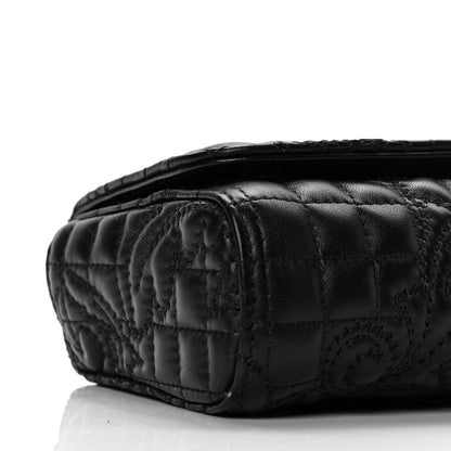 Versace Nappa Barocco Quilted Vanitas Crossbody Black 8 of 9