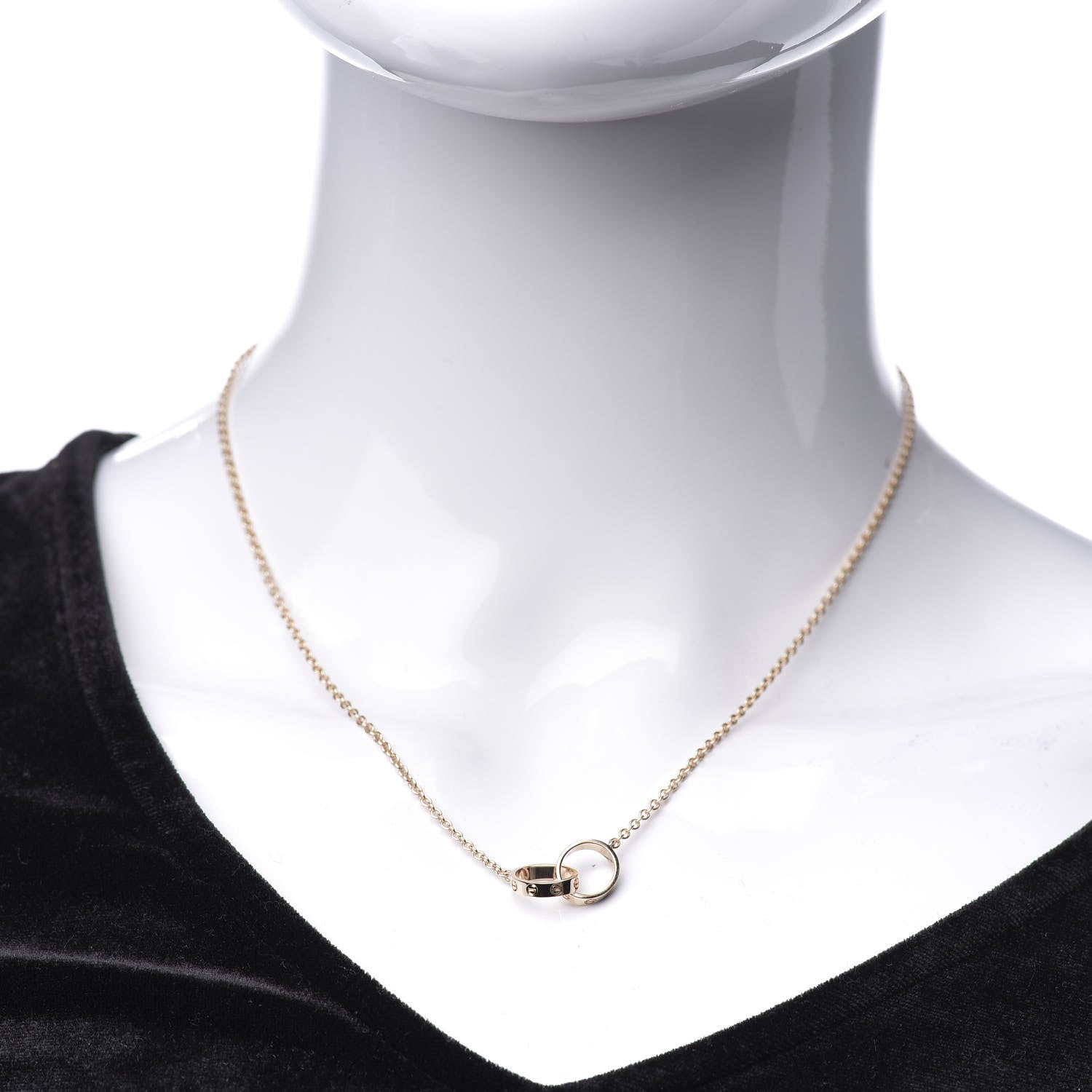 Cartier 18K Pink Gold Interlocking LOVE Necklace 2 of 8