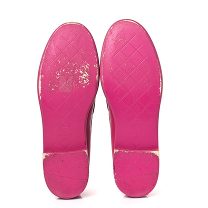 Chanel Lambskin Quilted CC Turnlock Loafers 39.5 Fuchsia 5 of 8
