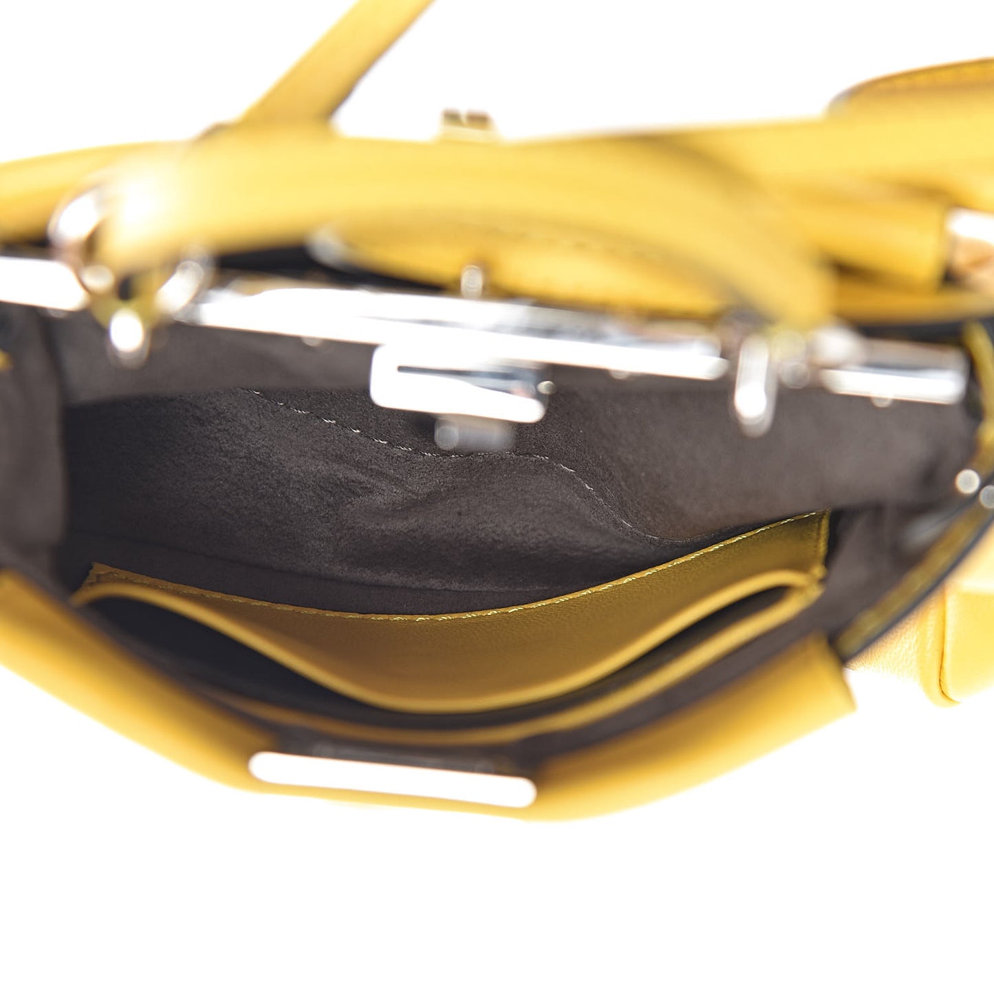 Shiny Nappa Micro Peekaboo Iconic Satchel Sunflower