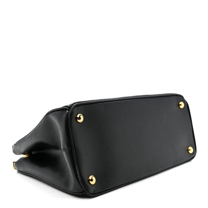 Prada Saffiano Small Galleria Double Zip Tote Black 4 of 12