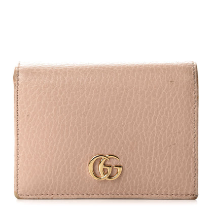 Gucci Dollar Calfskin GG Marmont Card Case Perfect Pink 1 of 12