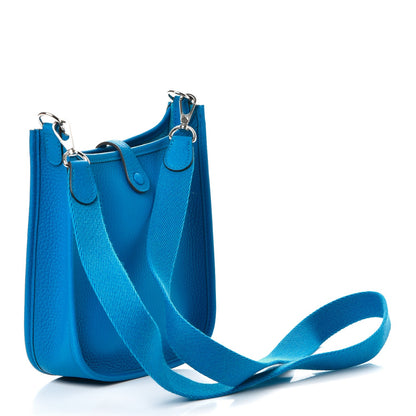 Hermes Taurillon Clemence Evelyne TPM Bleu Zanzibar 3 of 8