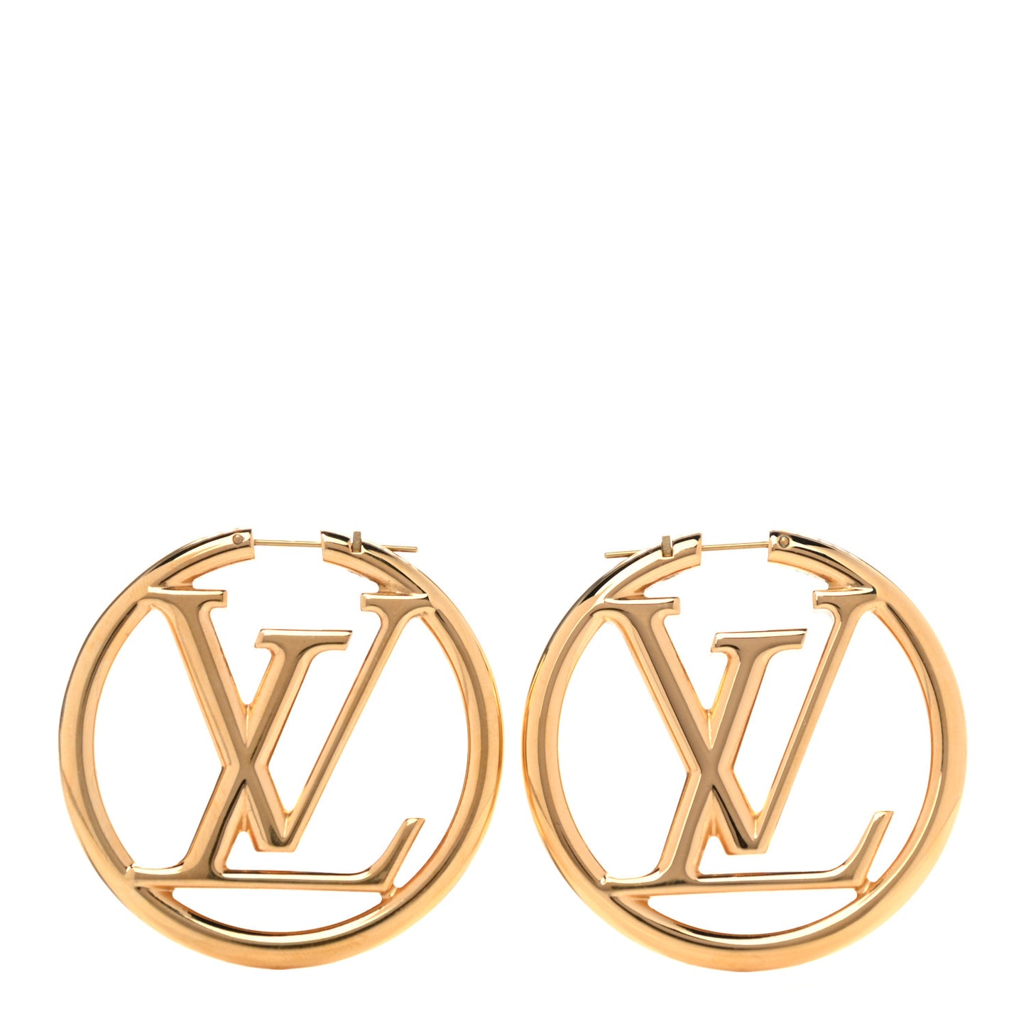 Metal Louise Hoop Earrings Gold