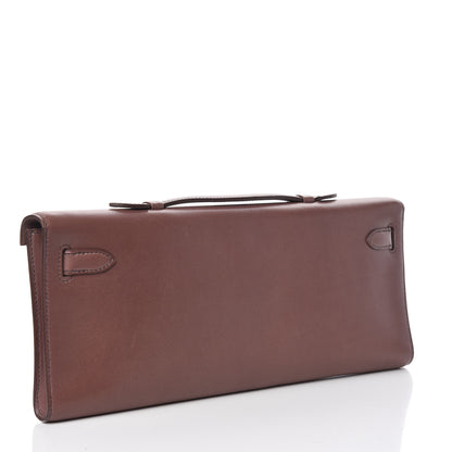 Hermes Tadelakt Kelly Cut Clutch Pochette Griolet 3 of 12