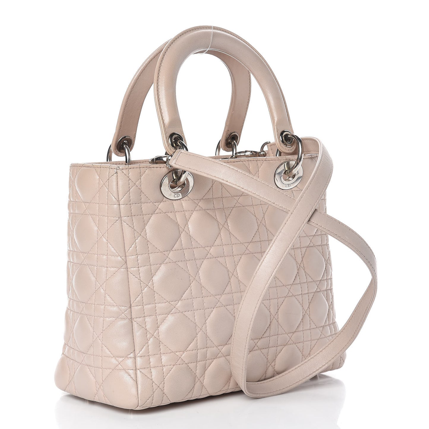 Lambskin Cannage Medium Lady Dior Light Pink