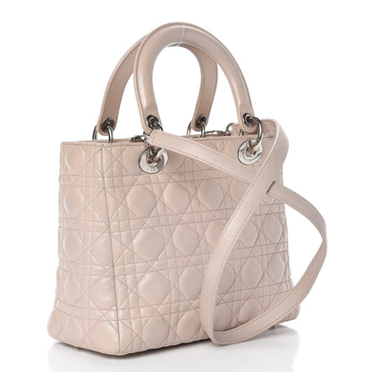 Christian Dior Lambskin Cannage Medium Lady Dior Light Pink 4 of 32