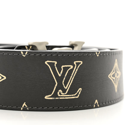 Louis Vuitton Monogram 40mm LV Shape Belt 100 40 Black White 6 of 6