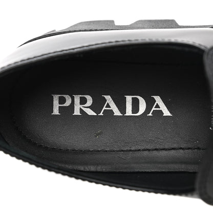 Prada Spazzolato Buckled Loafers 38.5 Black 7 of 9