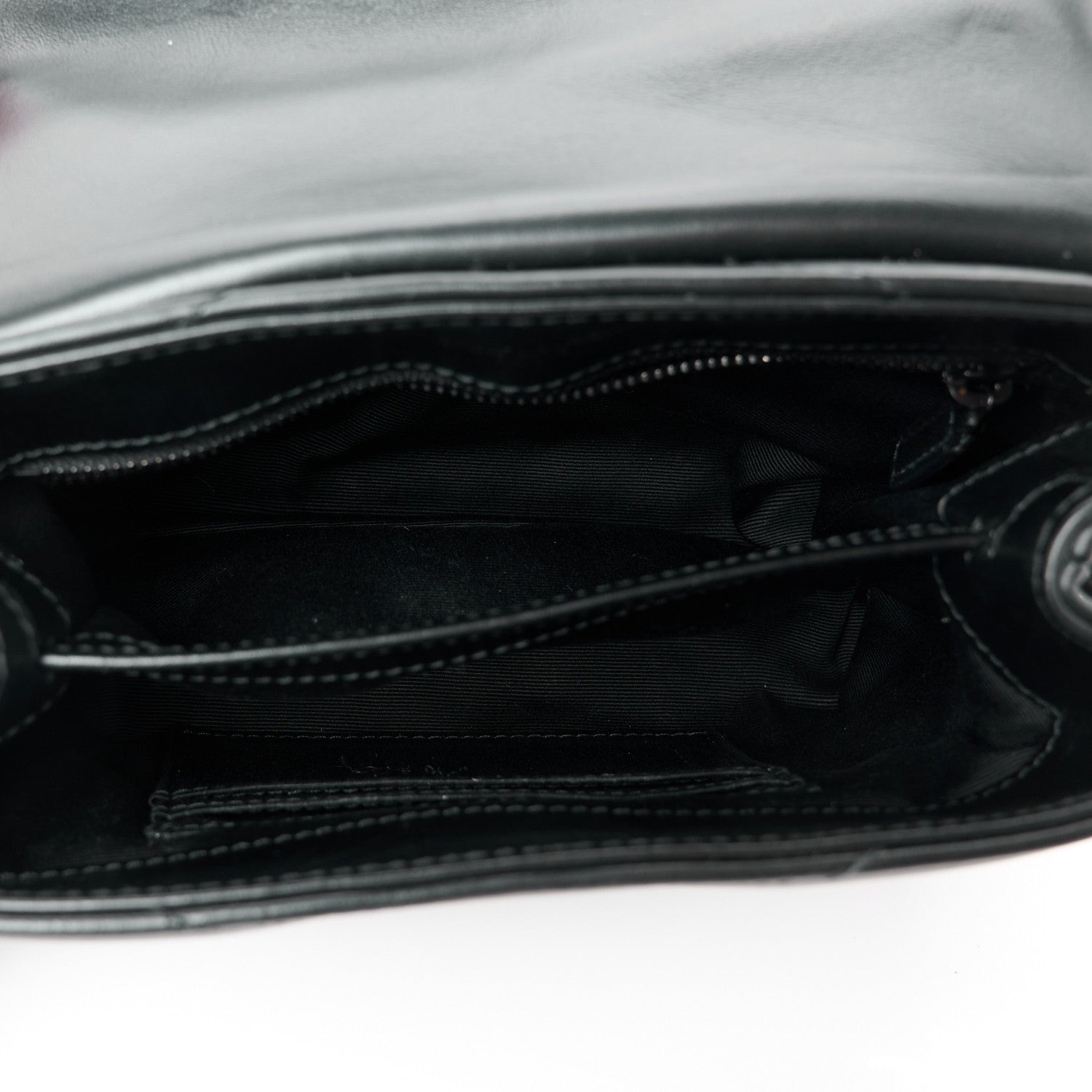 Saint Laurent Calfskin Y Quilted Monogram Monochrome Toy Loulou Crossbody Bag Black 5 of 11