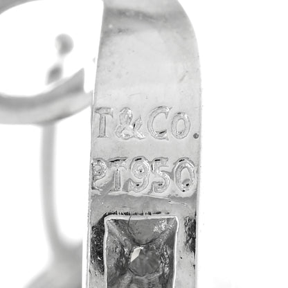 Tiffany Platinum Diamond .78ctw Hoop Earrings 4 of 4
