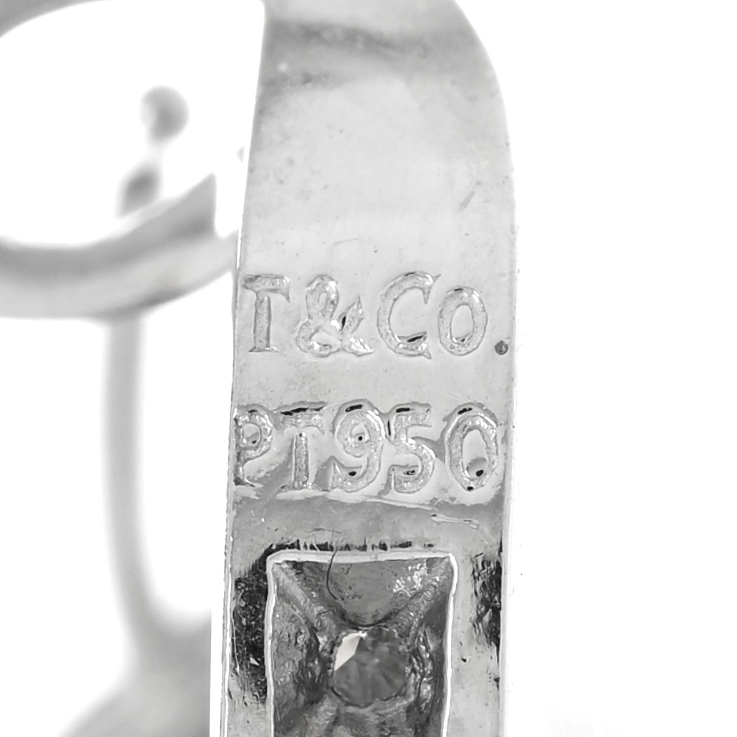 Platinum Diamond .78ctw Hoop Earrings