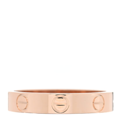 Cartier 18K Pink Gold 3.5mm LOVE Wedding Band Ring 51 5.75 3 of 5