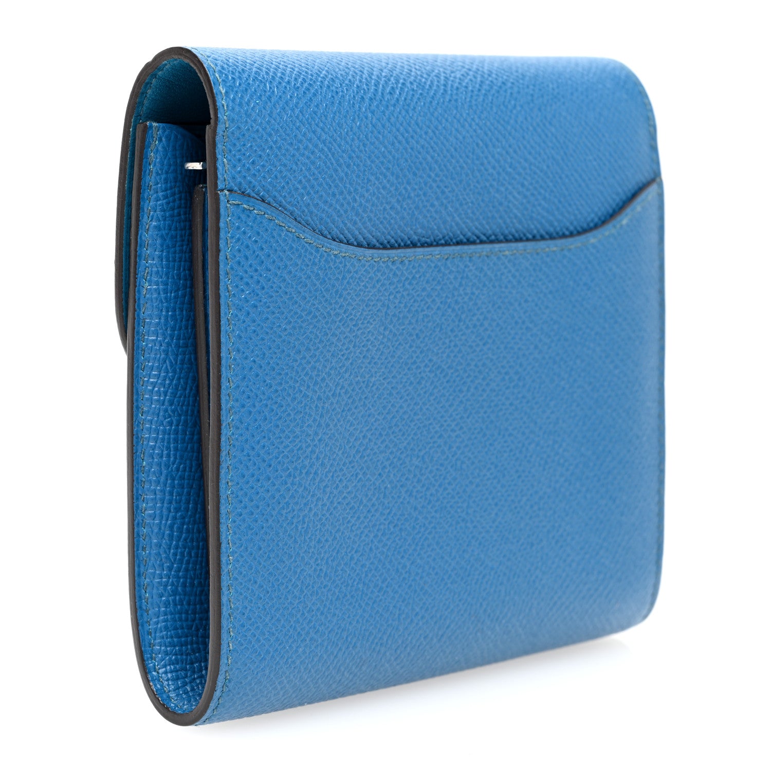 Hermes Epsom Constance Compact Passant Wallet Bleu Izmir 3 of 9