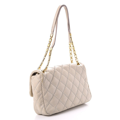 Chanel Calfskin Quilted Retro Chain Flap Beige 3 of 9