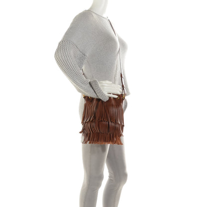 Saint Laurent Calfskin Small Emmanuelle Fringe Bucket Bag Cotto 2 of 8