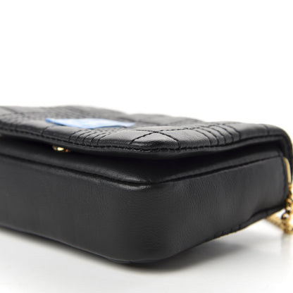 Burberry Lambskin Quilted Micro Lola Bag Black 9 of 10