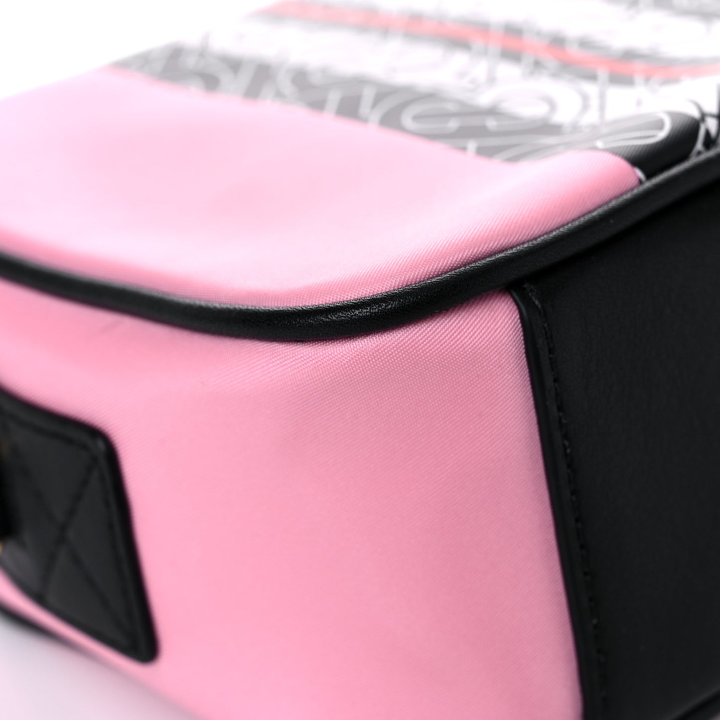 E-Canvas Monogram Stripe Crossbody Bag Pink