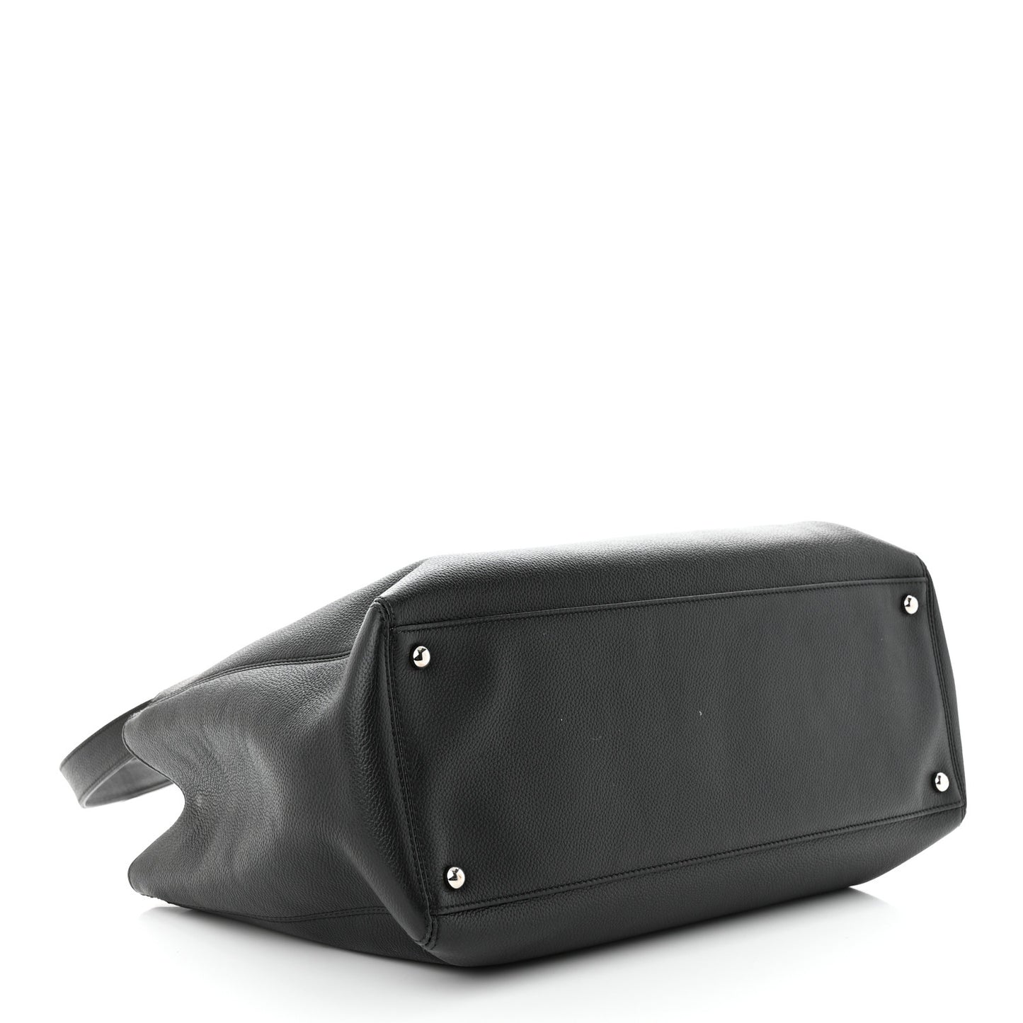 Calfskin Cerf Executive Shopper Tote Black