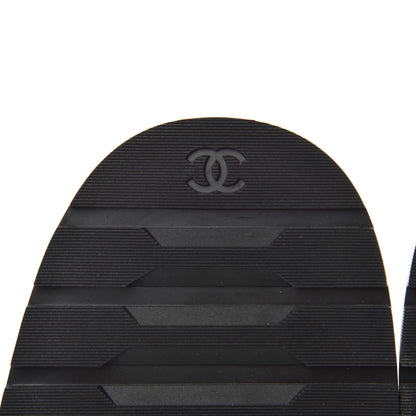 Chanel Shiny Lambskin Quilted Lace Up Combat Boots 37.5 Black 5 of 13