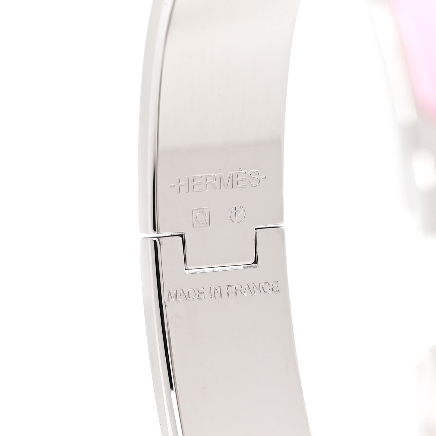 Enamel Narrow Clic Clac H Bracelet PM Sugar Pink