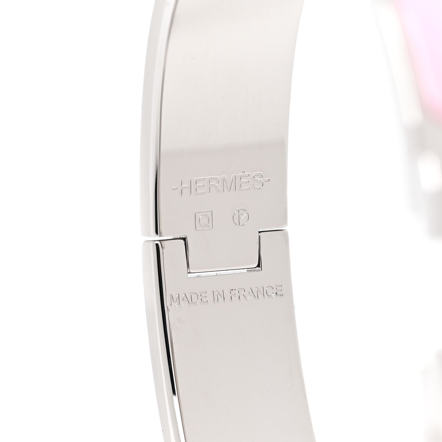 Hermes Enamel Narrow Clic Clac H Bracelet PM Sugar Pink 9 of 12