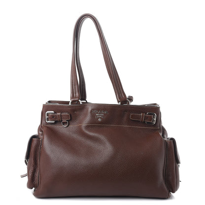 Prada Vitello Daino Shopping Tote Bruciato 1 of 10