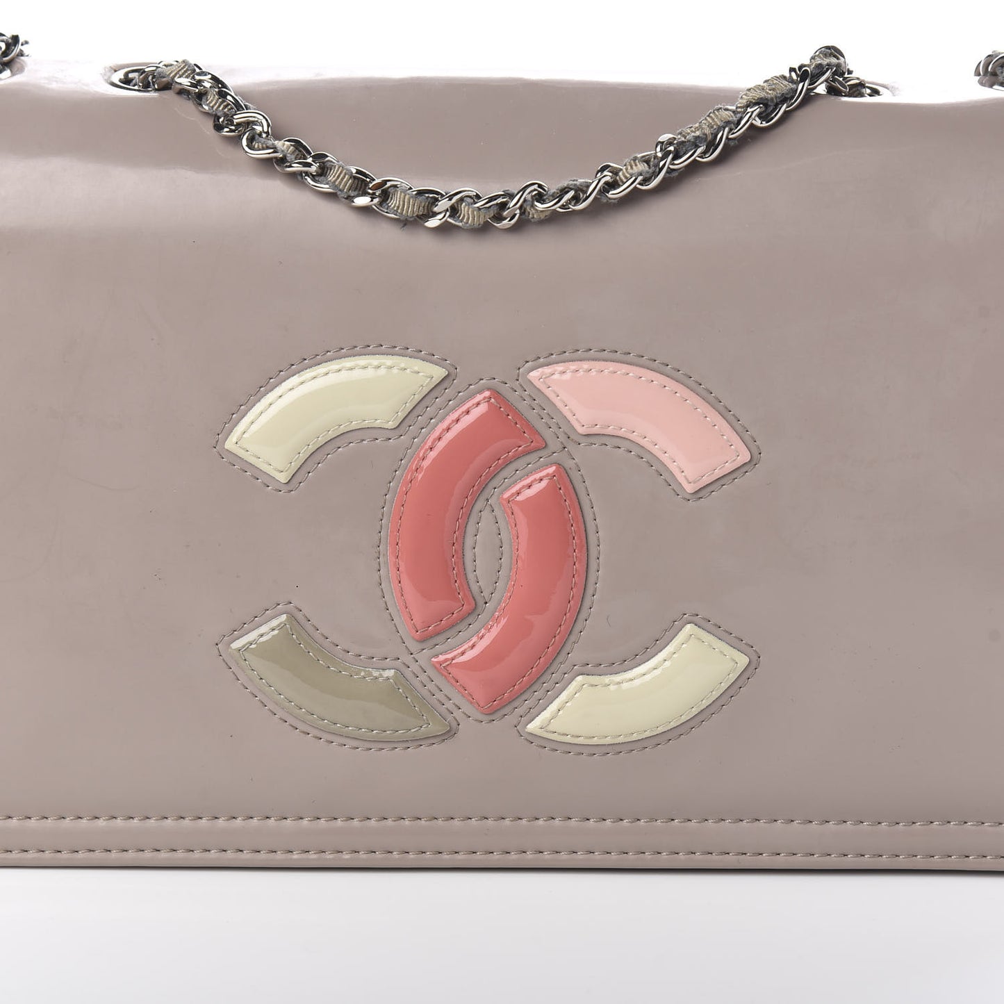 Vinyl Lipstick Flap Dark Beige