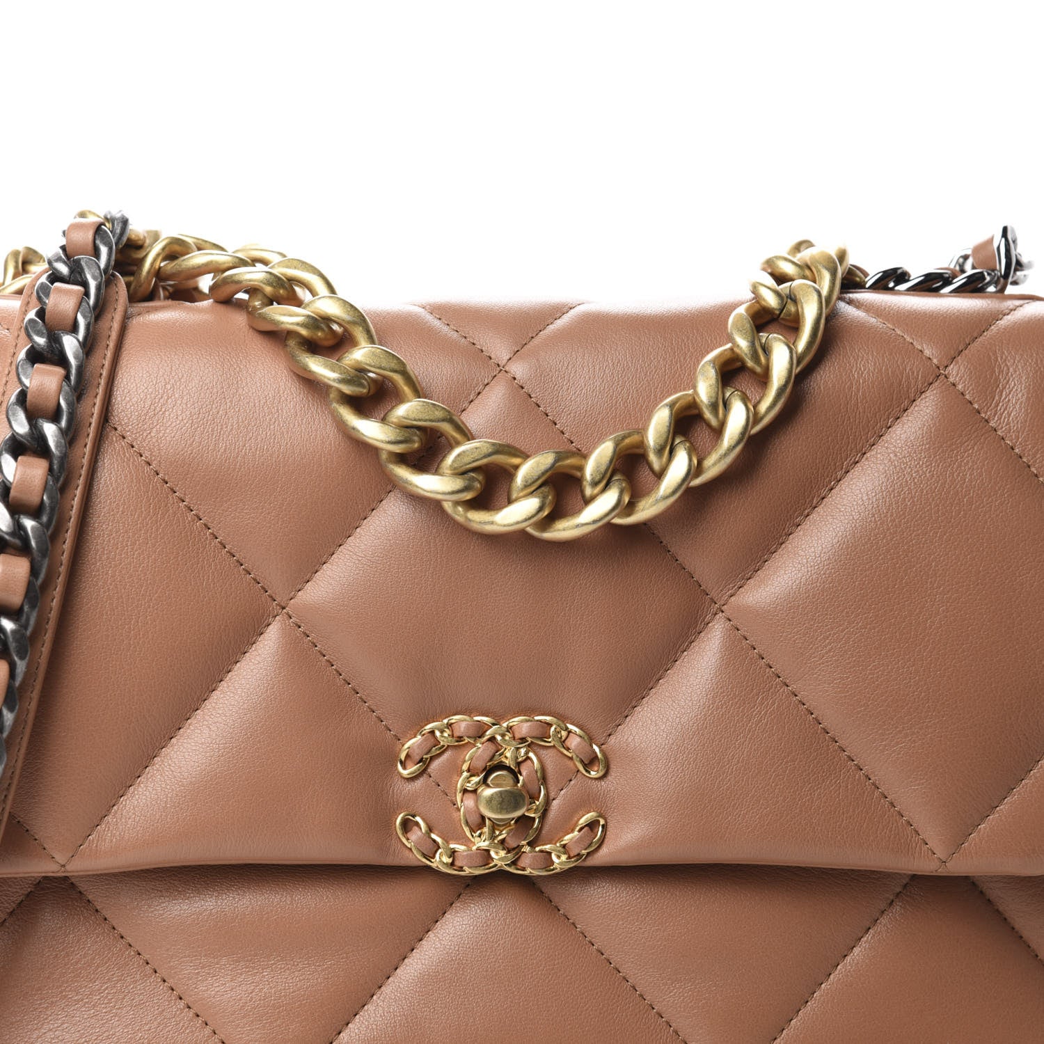 Chanel Lambskin Quilted Large 19 Flap Brown 10 of 10
