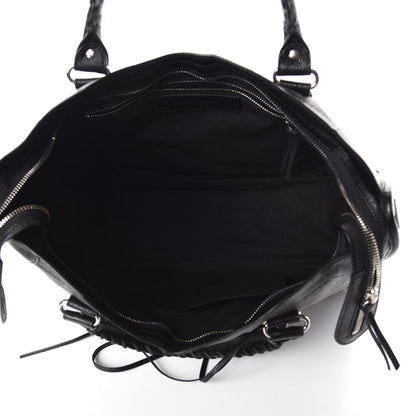 Balenciaga Chevre Silver Metallic Edge Hardware City Black 5 of 9
