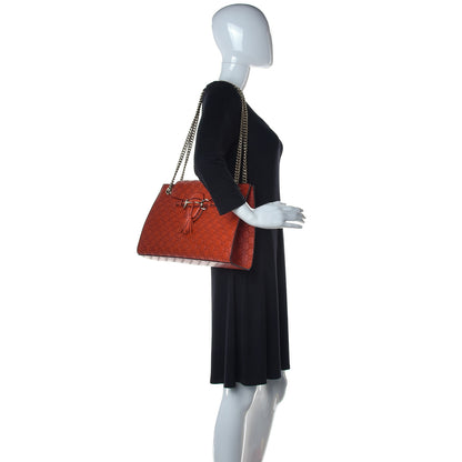 Gucci Guccissima Large Emily Chain Shoulder Bag Sun Orange 2 of 9