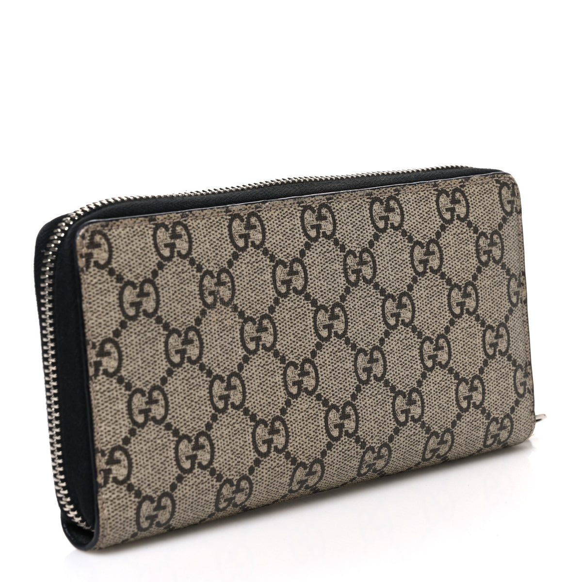 GG Supreme Monogram Bee Zip Around Wallet
