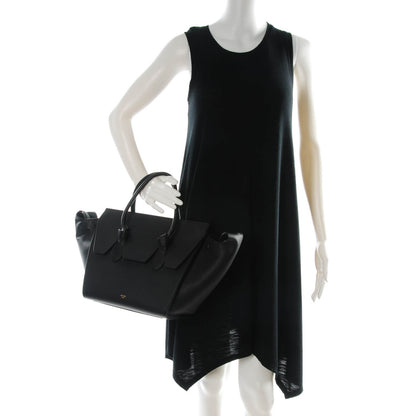 Celine Crisped Calfskin Small Tie Knot Tote Black 2 of 7