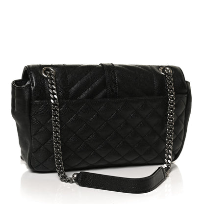Saint Laurent Sheepskin Tri-Quilt Monogram Medium College Bag Black 3 of 10