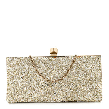 Jimmy Choo Coarse Glitter Celeste Clutch Moon Sand 1 of 11