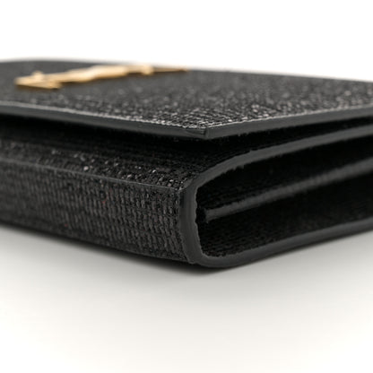 Saint Laurent Glitter Classic Monogram Galactica Chain Wallet Black 10 of 11