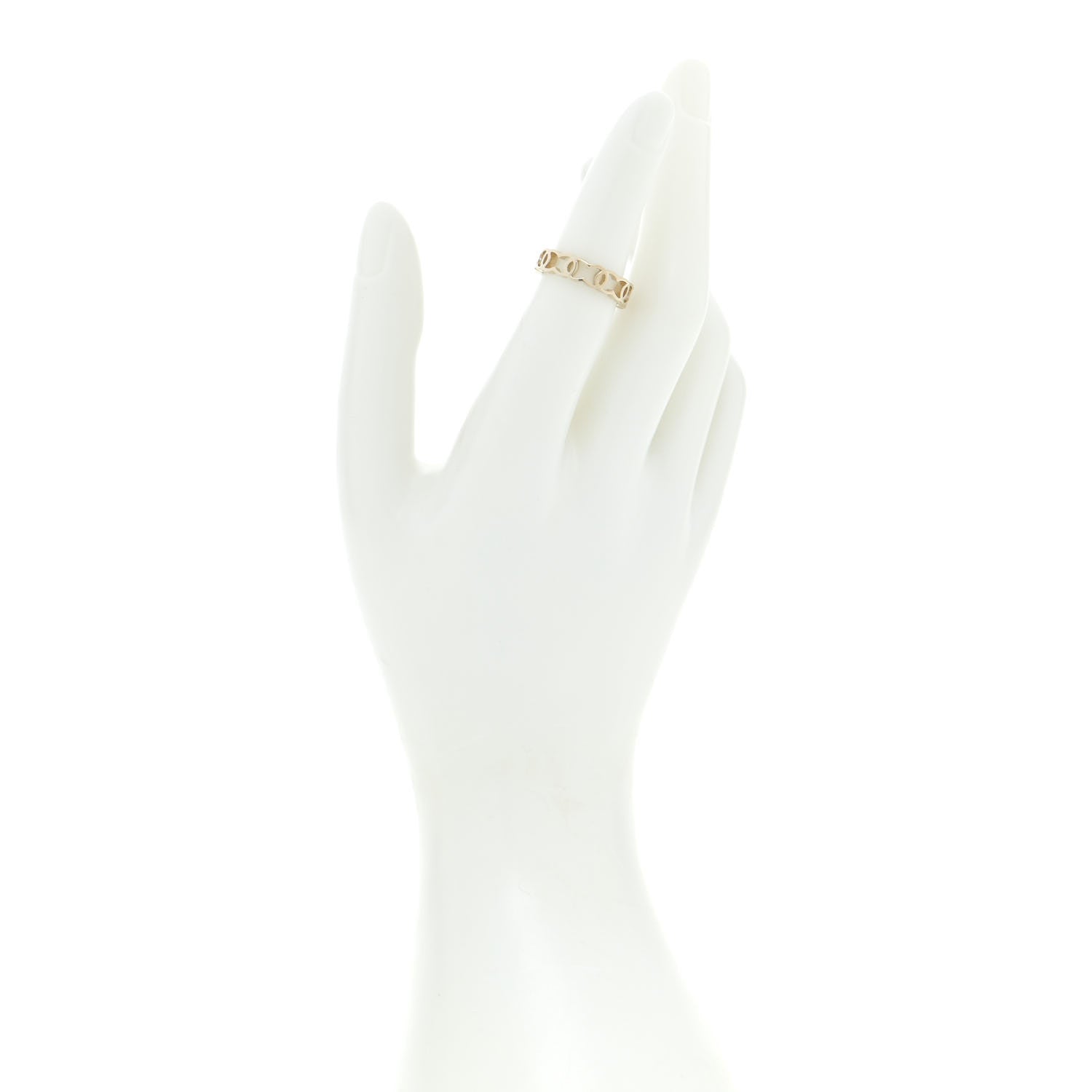 Chanel Metal CC Ring 50 5.25 Gold 4 of 10