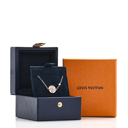 Louis Vuitton 18K White Gold Diamond Pink Opal Color Blossom BB Sun Bracelet 4 of 4