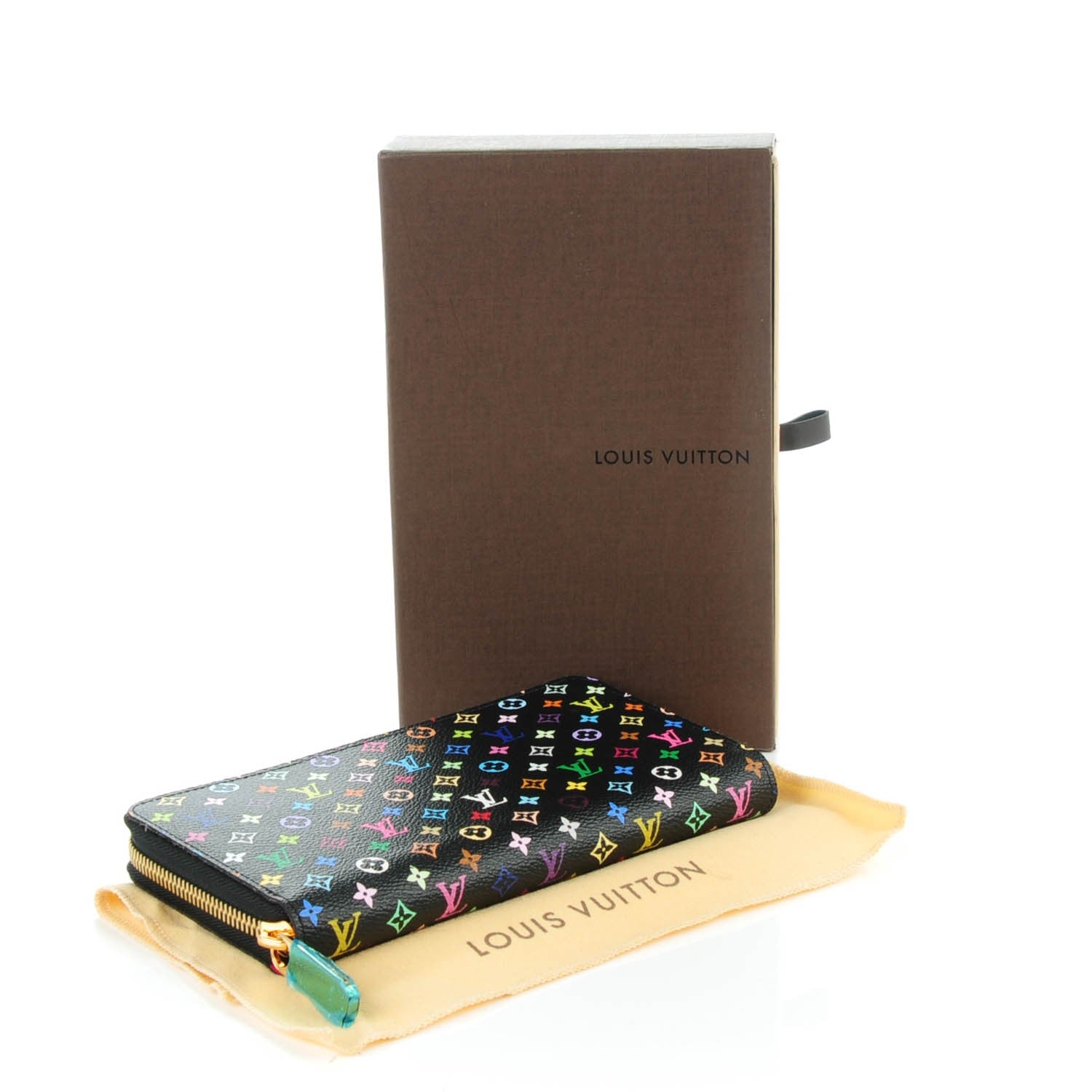 Louis Vuitton Monogram Multicolor Zippy Wallet Black Grenade 4 of 7