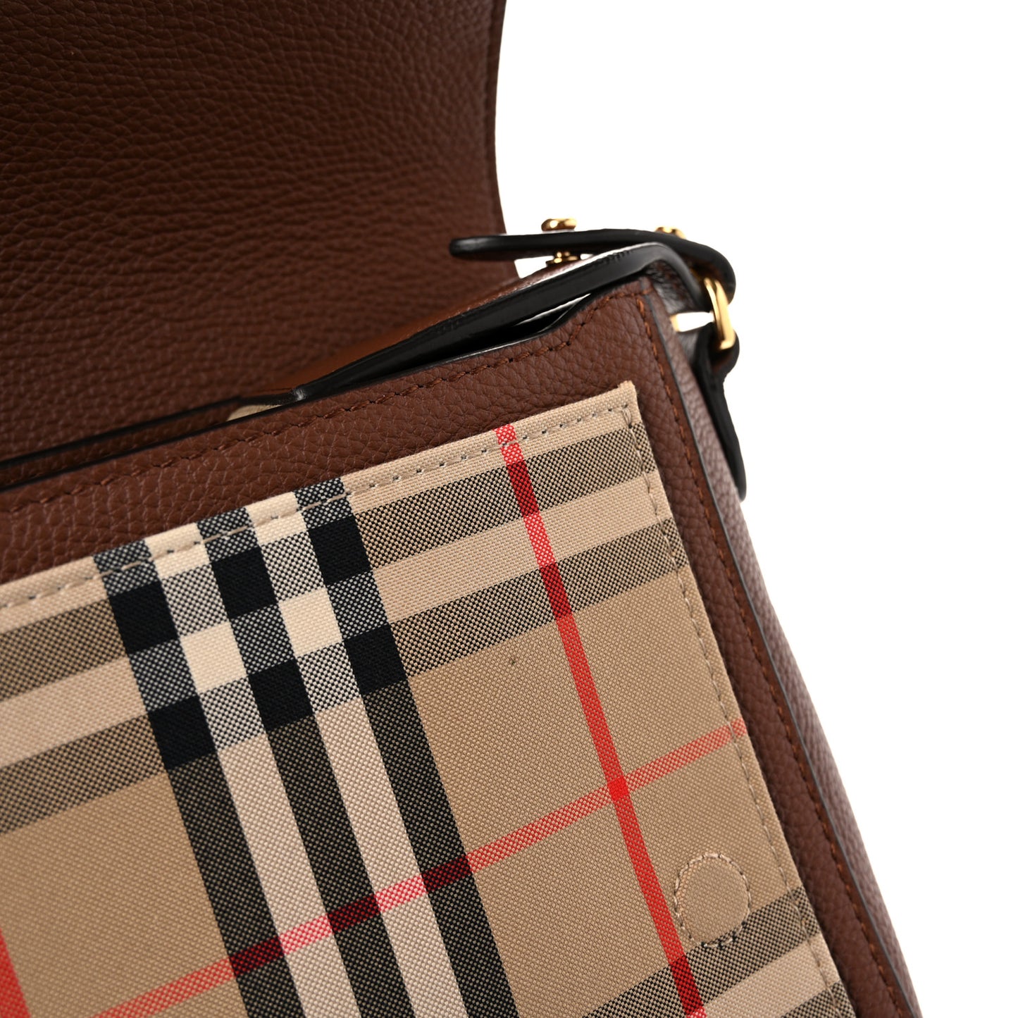 Calfskin Vintage Check Note Crossbody Bag Tan
