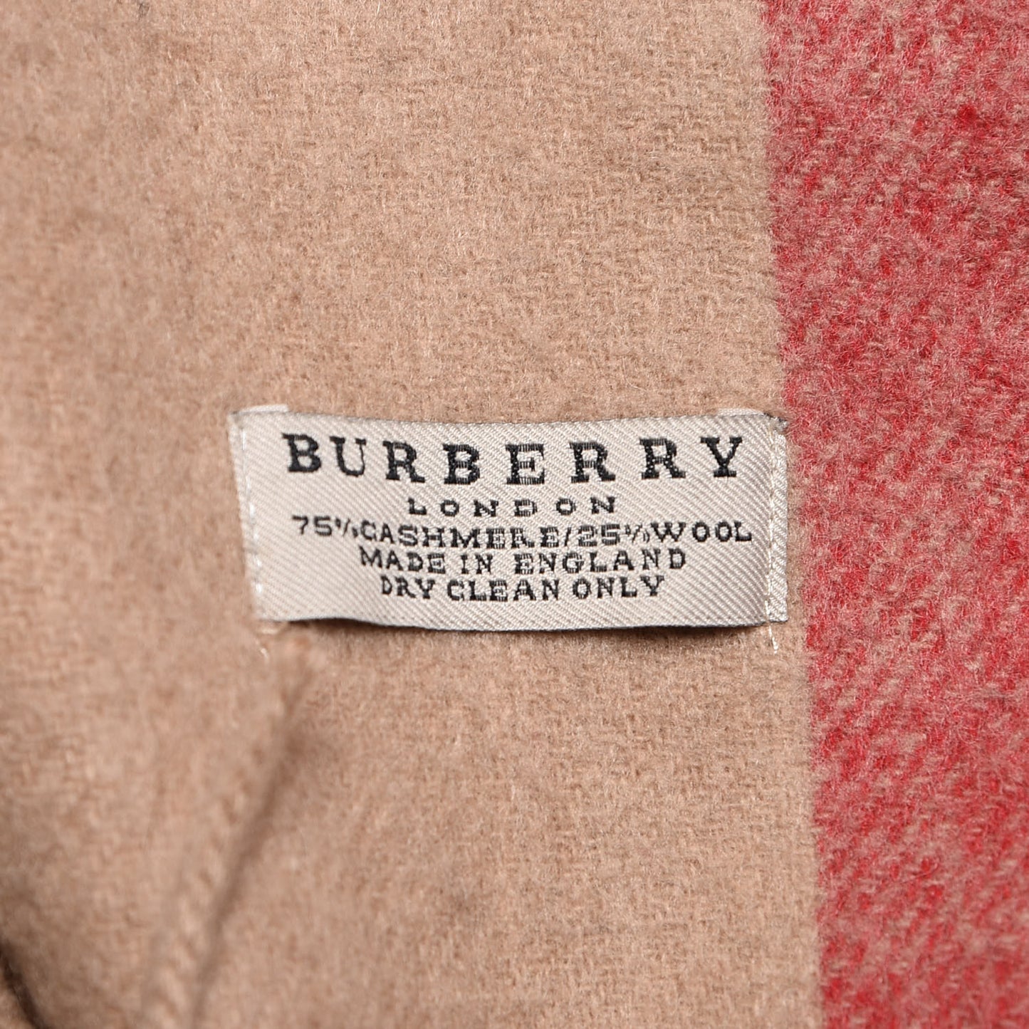 Cashmere Wool Nova Check St. Helene Blanket Fringe Scarf Camel