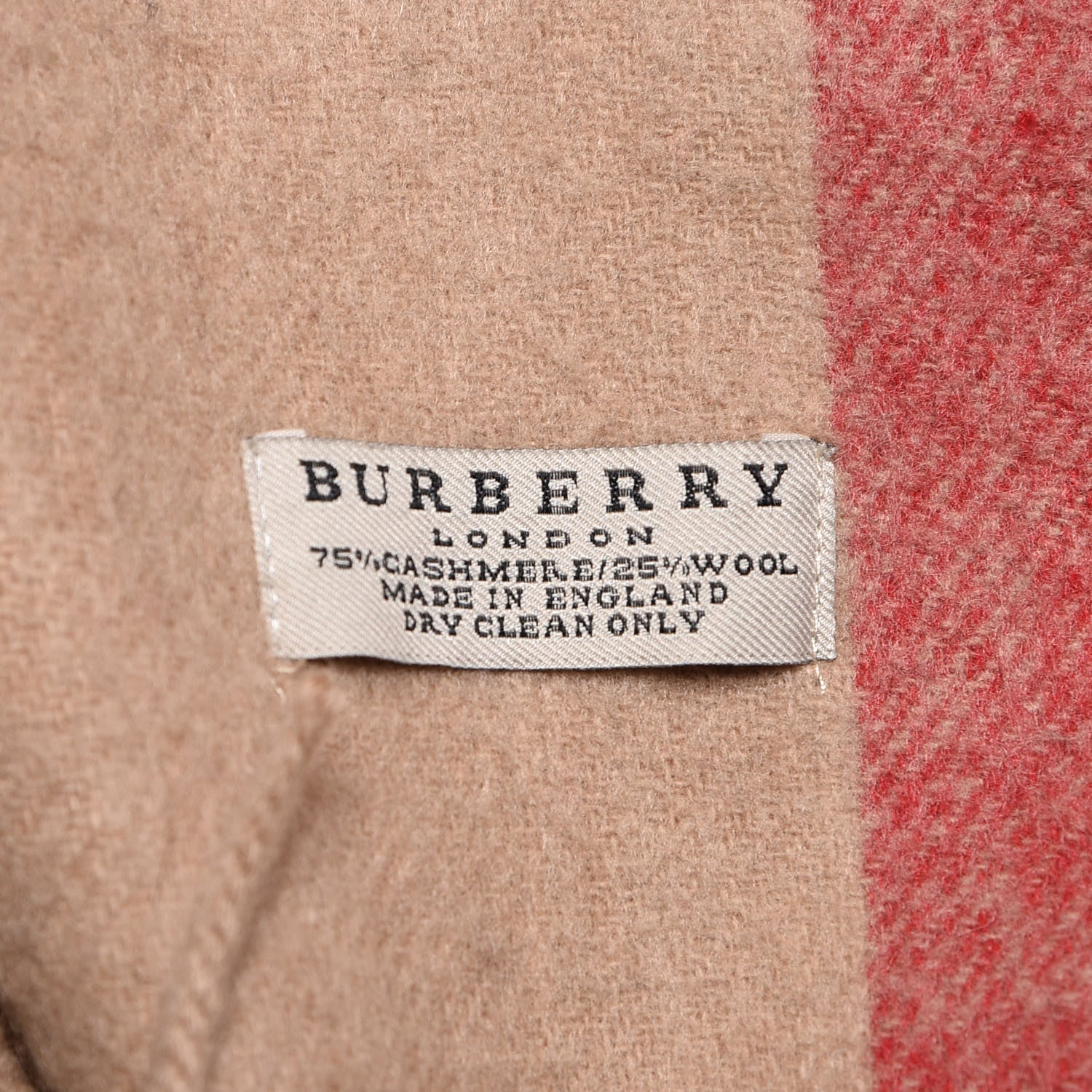 Burberry Cashmere Wool Nova Check St. Helene Blanket Fringe Scarf Camel 4 of 5