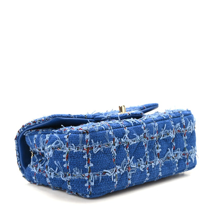 Chanel Tweed Quilted Mini Rectangular Flap Blue Multicolor 4 of 10