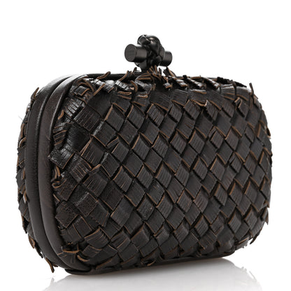 Bottega Veneta Nappa Fringe Intrecciato Knot Clutch Moro 3 of 6