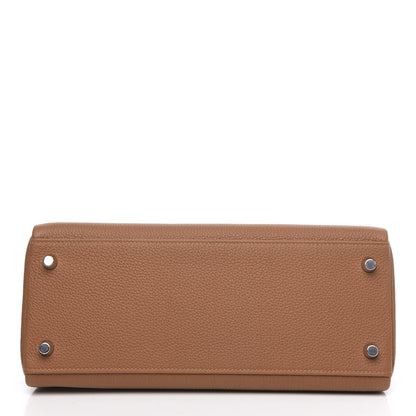 Hermes Togo Matte Alligator Kelly Retourne Touch 28 Gold 5 of 32